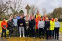 Parents and volunteers after one of the clean-up days at Rooksdown children's cemetery