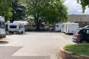 Travellers arrived in Amesbury's central car park on Wednesday, May 15.