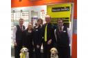 Tom McInulty, regional manager for the leading sight loss charity, visited the store in Basingstoke with guide dogs Toby and Brunel, to thank colleagues and staff.