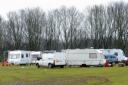 Travellers on Brighton Hill playing fields in March this year