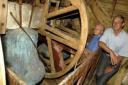 Jeffrey Northam (left) and Stafford Napier of The Dummer Bell Restoration Group inside the church bell tower