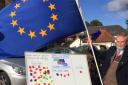 A campaigner asked people's opinions on the referendum