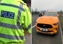 Officers seized a Ford Mustang worth £45,000. Phoeo: Hants Road Policing Twitter
