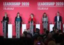 Rebecca Long-Bailey, Jess Phillips, Emily Thornberry, Lisa Nandy and Keir Starmer during the Labour leadership husting at the ACC Liverpool in January. Photo: Danny Lawson/PA Wire.