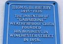 The sign left to remember Thomas Burberry