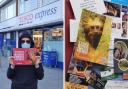 The Greenpeace protester put up a poster and delivered a 'letter of condemnation' to the store manager