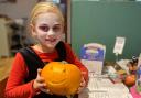 SPOOKY FUN: Elizabeth Mitchell, nine, enjoying the Halloween Tea at Rumwell Farm Shop last year