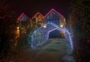 Homemade light tunnel using two pollytunels and 6000 lights. Pic sent by The Walkers from Kempshott Lane