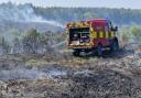 Fire crews were called to heathland in Aldershot