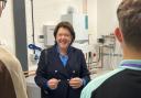 Maria Miller, MP talks to gas apprentices about green energy