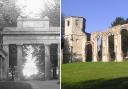 Left: Bolton Arch; Right: Holy Ghost chapel ruins