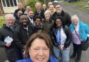 Theresa May and Maria Miller join campaigners in Hatch Warren and Beggerwood