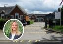 Headteacher of The Costello School Kirsty Protheroe, inset, is stepping down this summer