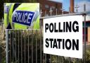 Stock image of polling station