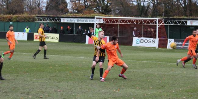 Action from the Hartley Wintney v Folkstone Invicta game