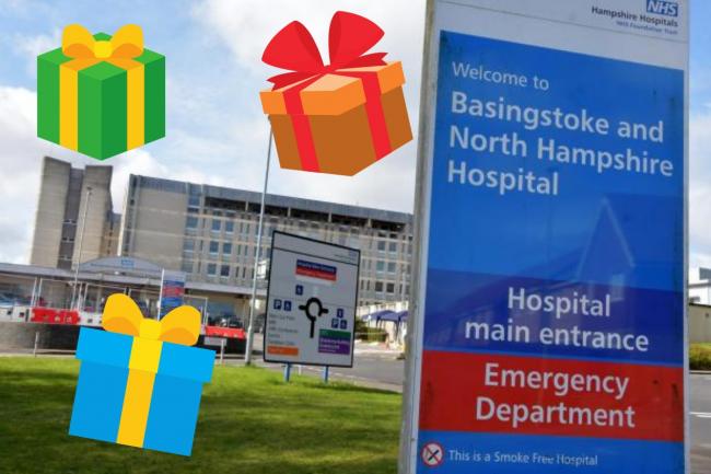 The gifts will be delivered to Basingstoke hospital on Monday, December 13.