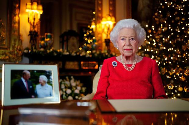 Basingstoke Gazette: Queen Elizabeth II records her annual Christmas broadcast in the White Drawing Room in Windsor Castle, Berkshire. Issue date: Saturday December 25, 2021.