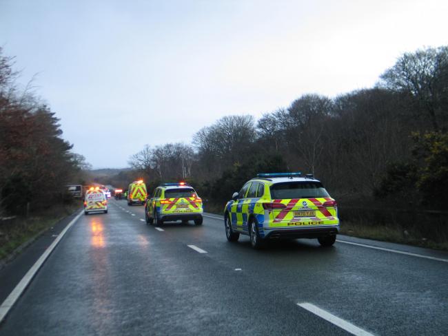 Closure on A31 after serious crash. Picture Simon Rowley