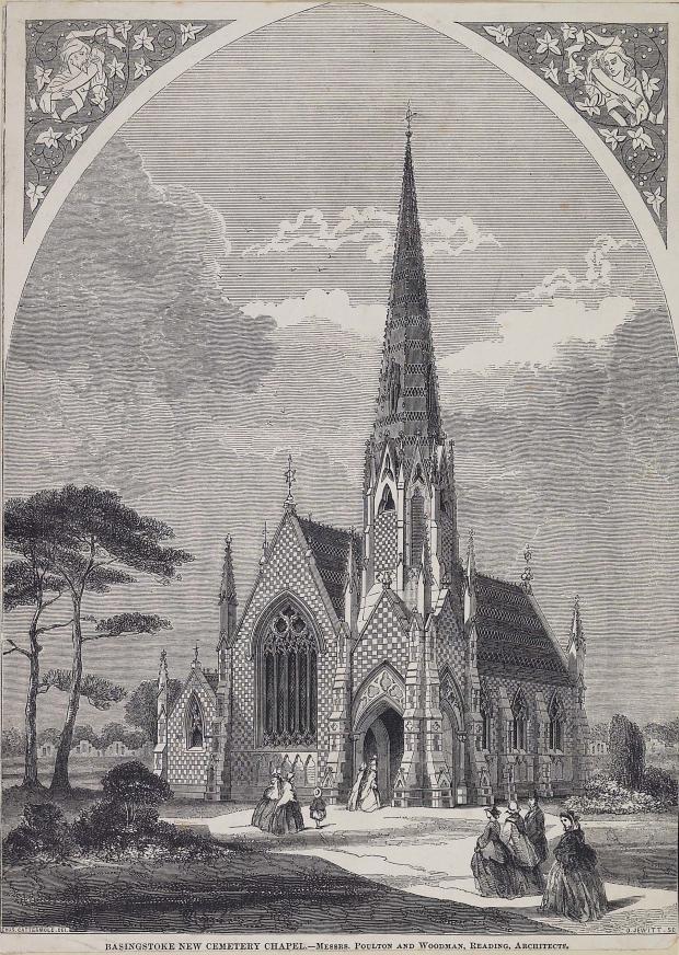 Basingstoke Gazette: 1850 Mortuary Chapel which Hardy objected to.