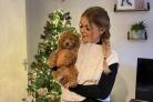 Hannah Knowles with Teddy on Christmas Eve