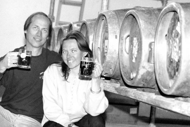Peter Horn and Victoria Dennis take a look behind the scenes at preperations for Eastleigh Beer Festival. March 28, 1996..