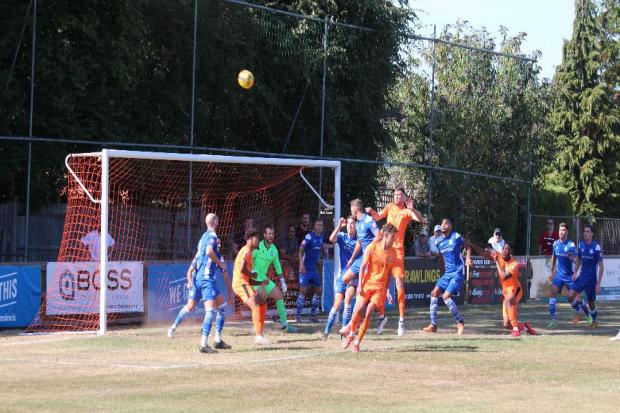 Action from the Hartley Wintney v Swindon Supermarine game. Credit Josie Shipman