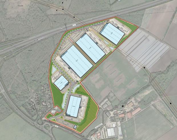 Planning application to build warehouses on Lodge Farm in Hook 