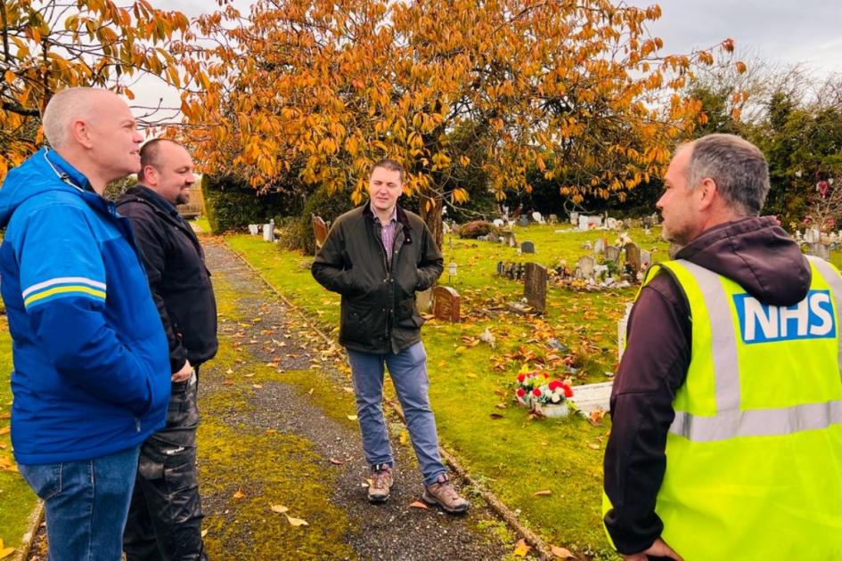 Helping to clean up Basingstoke's children's cemetery 