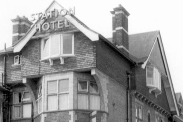 The Station Hotel before its demolition in 1975