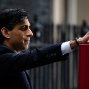 Rishi Sunak pictured walking from the Treasury to No 11 Downing Street, London, yesterday. Credit: Stefan Rousseau/PA