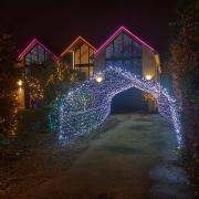 Homemade light tunnel using two pollytunels and 6000 lights. Pic sent by The Walkers from Kempshott Lane