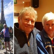 Mick Thompson cycled over 600 miles in honour of his brother James (left)