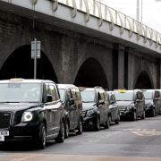 A taxi rank near the train station in Nottingham during England's third national lockdown to curb the spread of coronavirus. Picture date: Monday January 18, 2021.
