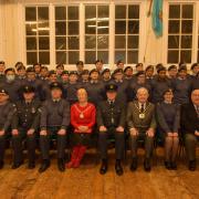 443 (Basingstoke) Squadron RAFAC members with Basingstoke mayor and mayoress
