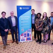 Representatives from the New Business of the Year finalists with Simon Ayers and Daniel Harrison, from category sponsors TrustMark, at the finalists’ event at the Apollo Hotel.