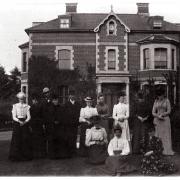 Downsland House with presumably Curtis family members.