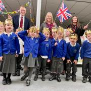 Overton Church of England Primary School children celebrate the King's Coronation