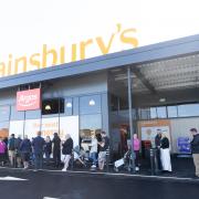 The Sainsbury's store in Hook was allegedly targeted by the two men