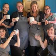 Tadley Little Roses Coffee Shop team that won the Gazette cafe of the year award.