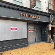 The Bakers in Basingstoke Town Centre was boarded up on Saturday, December 23