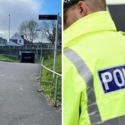 Churchill Way in Basingstoke and a general photo of a police officer