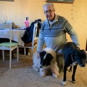 Michael 'Mick' Keyte with his dogs Poppy (left) and Pepper