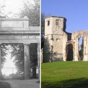 Left: Bolton Arch; Right: Holy Ghost chapel ruins
