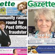The front pages of the Gazette left, from 2008, and right, from 2024