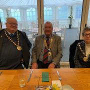The Mayor and Mayoress of Basingstoke with Probus President, Dr Jeff Grover (centre)