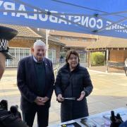 Maria Miller MP and Cllr Paul Miller went to a beat surgery at Chineham Shopping Centre