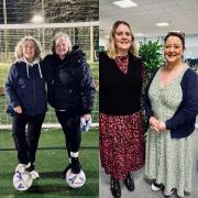 From left to right, Mandy, Jules, Hannah and Lyndsay - the people behind Basingstoke women's walking football club