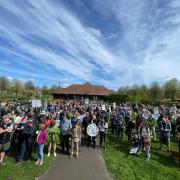 Protest held in Newbury against sewage crisis