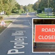 Part of Popley Way is currently closed due to the roadworks