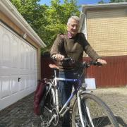 John Parker, 82, was knocked off his bike and ended up in hospital.